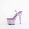Pleaser - BEJEWELED708RRS Sandale à bride à la cheville, Pole dance chaussures - Lilas/Transparent Product image